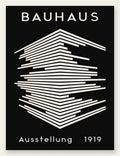 Gratte-Ciel de Lignes, affiche Bauhaus geometrique sur fond colore