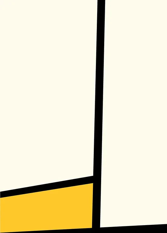 Gros plan sur mondrian diagonal de l'affiche Bauhaus geometrique