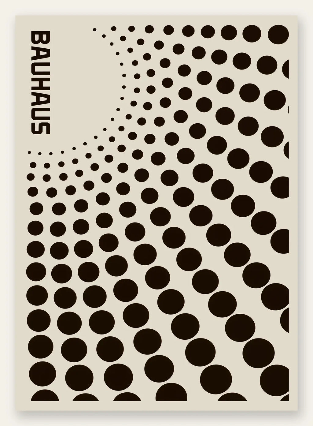 Degrade de Points, affiche Bauhaus geometrique sur fond colore