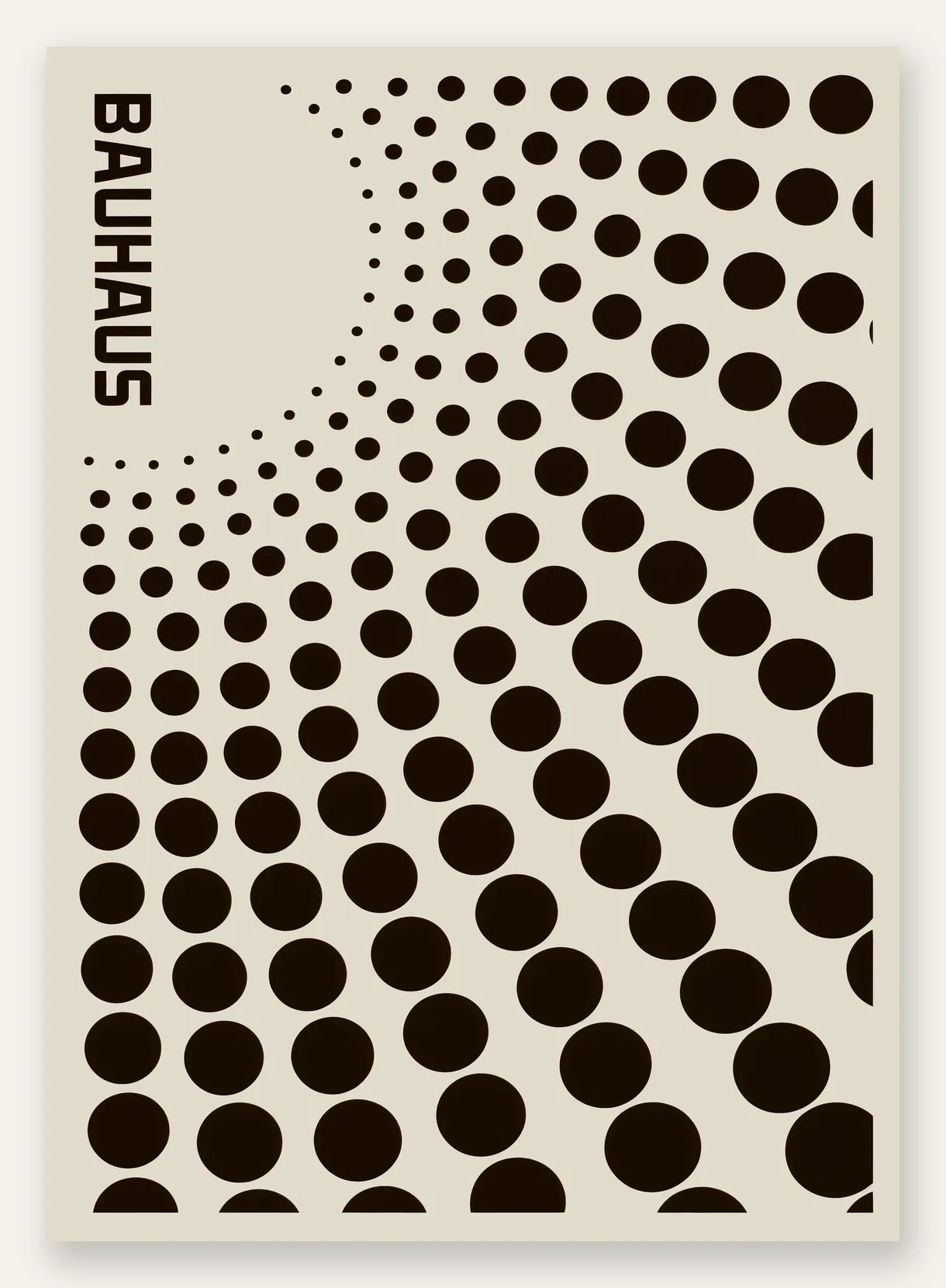 Degrade de Points, affiche Bauhaus geometrique sur fond colore
