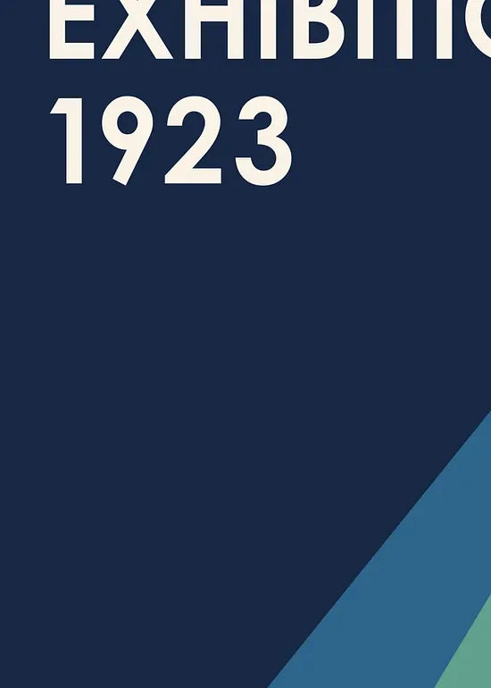 Gros plan sur rayons retro de l'affiche Bauhaus geometrique