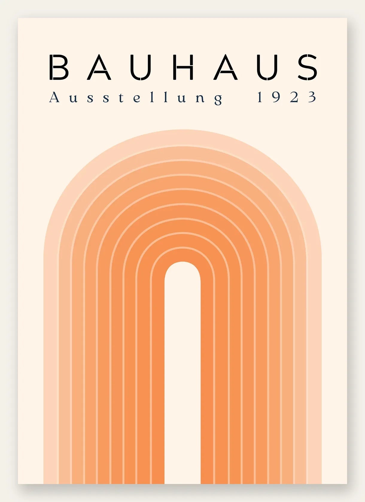 Sabliers Noirs, affiche Bauhaus geometrique sur fond colore