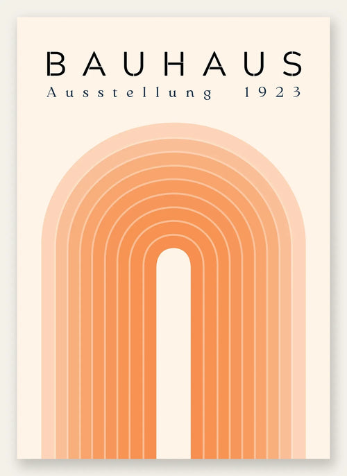Sabliers Noirs, affiche Bauhaus geometrique sur fond colore