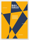 Triangles Modernistic, affiche Bauhaus geometrique sur fond colore