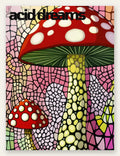 Affiche champignons rouges en vitrail art japonais