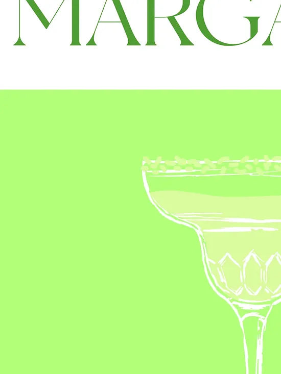 Gros plan sur le verre a margarita, trait blanc et givre de sel
