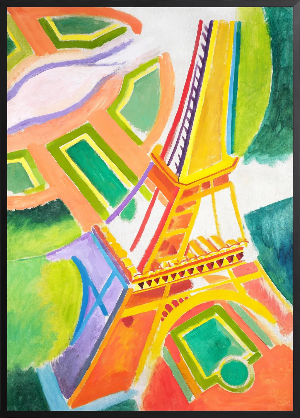 Encadrement noir mat autour de la Tour Eiffel orphisme de Delaunay