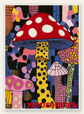 Affiche champignon pop de Kusama art japonais
