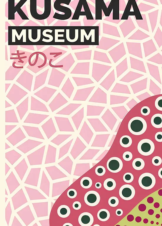 Gros plan sur champignons multicolores de Kusama