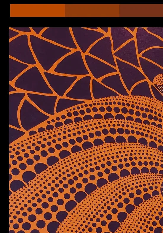 Gros plan sur les pois de la citrouille orange de Kusama