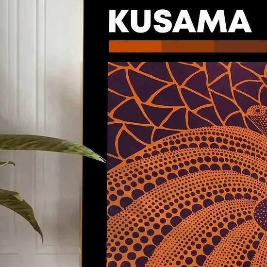 Gros plan sur les pois de la citrouille orange de Kusama