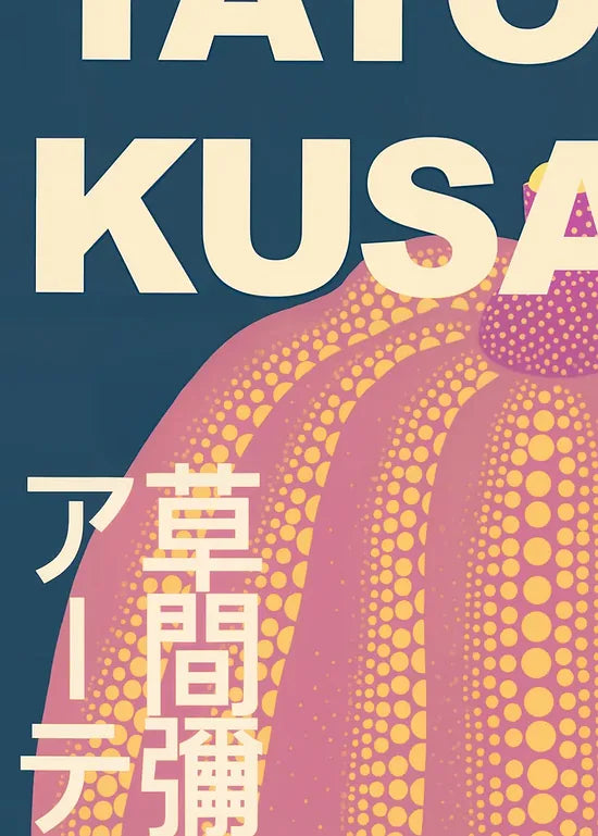 Gros plan sur les pois de la citrouille rose de Kusama