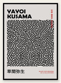 Affiche filet infini noir de Kusama art japonais