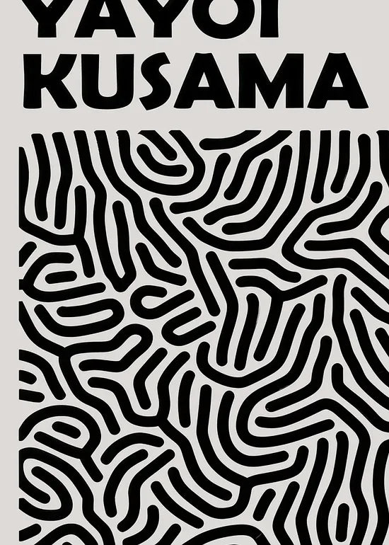 Gros plan sur filet infini noir de Kusama