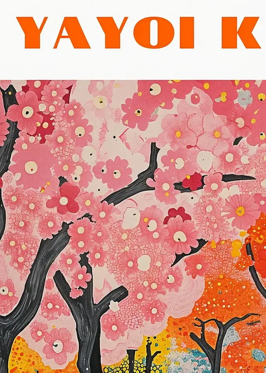 Gros plan sur foret printaniere de Kusama