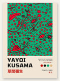 Affiche formes rouges de Kusama art japonais