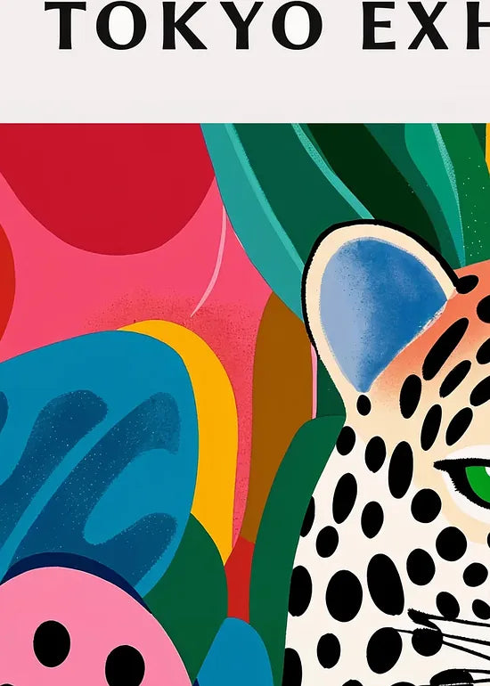 Gros plan sur leopard tachete de Kusama