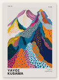 Affiche montagnes multicolores de Kusama art japonais