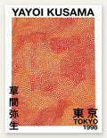 Affiche pois orange de Kusama art japonais