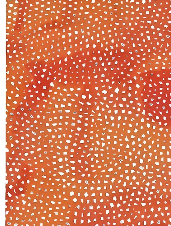 Gros plan sur pois orange de Kusama