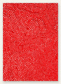 Affiche pois rouge et blanc de Kusama art japonais