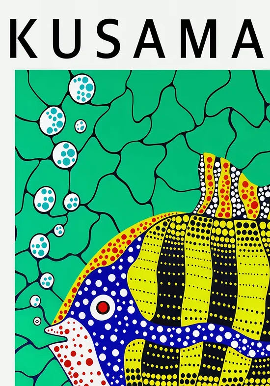 Gros plan sur poisson a pois de Kusama