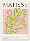 Corail Vert Oasis en papiers decoupes Matisse sur fond colore