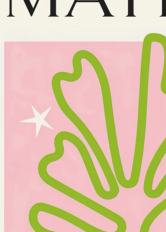 Gros plan sur corail vert oasis des papiers decoupes Matisse