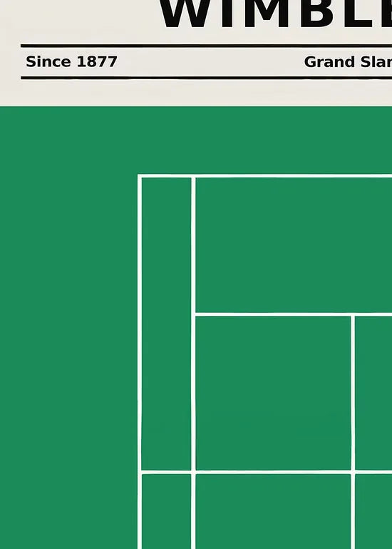Gros plan sur plan de court de tennis de gazon vert, Wimbledon London